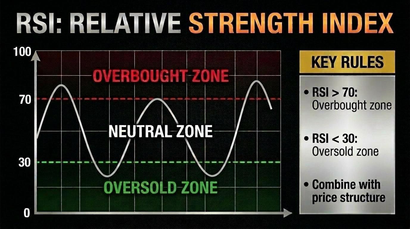 RSI is one of the most commonly used technical indicators that show traders how overbought or oversold an asset is.