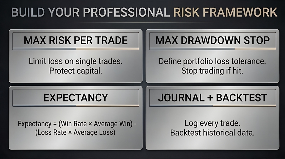 Key components of a trading risk management framework.