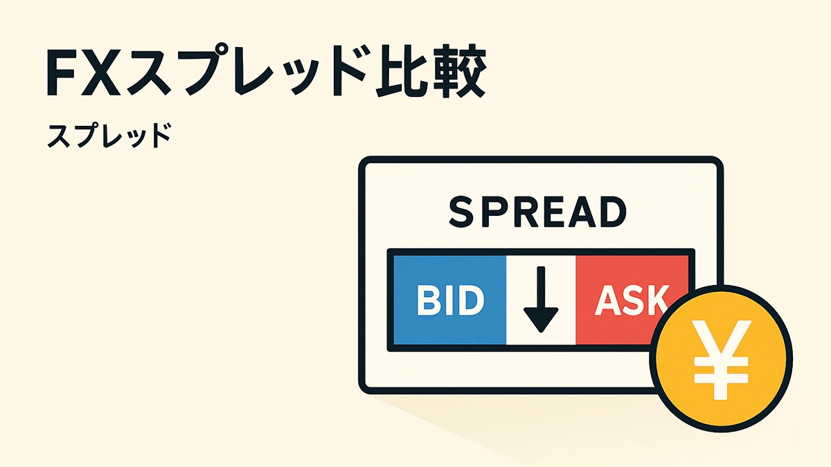 Article banner explaining the basics and comparison of FX spreads | BID/ASK display and yen icon