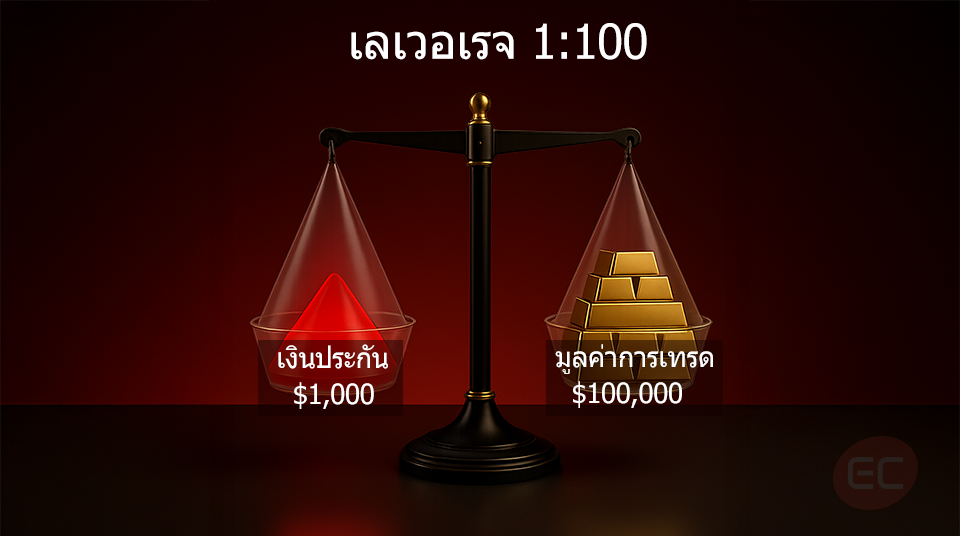 ตัวอย่างเลเวอเรจที่มีขนาด 1:100