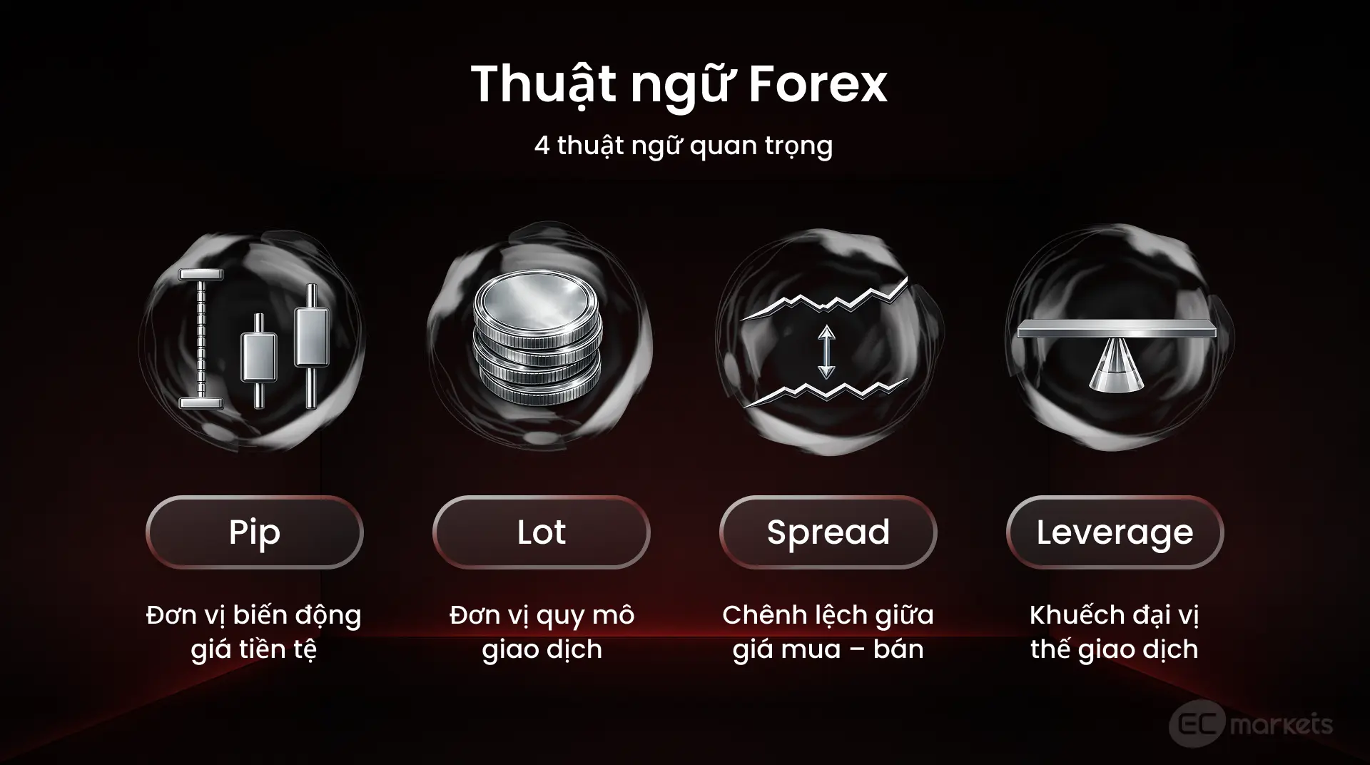 Thuật ngữ Forex. Đòn bẩy Forex, lot, pip là gì, spread là gì.