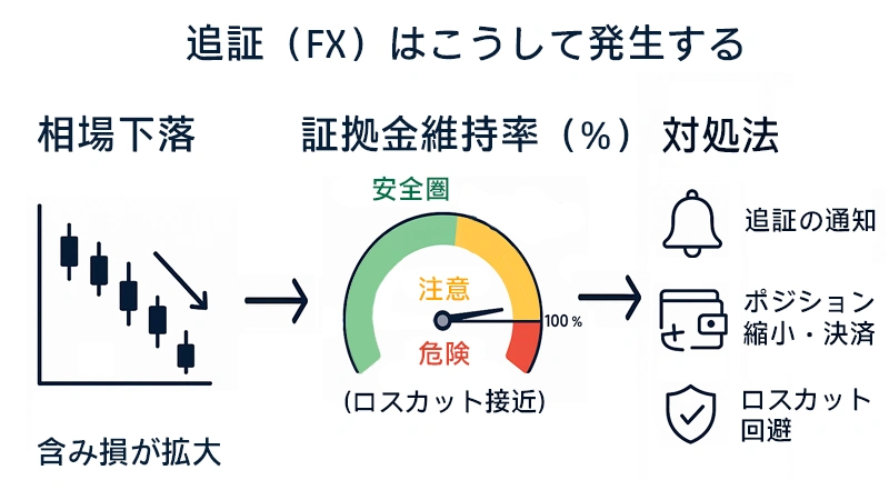  FXにおける追証の発生イメージ図