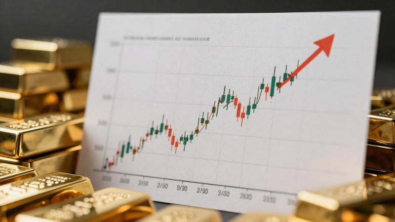 biểu đồ giá vàng tăng mạnh trên thị trường.