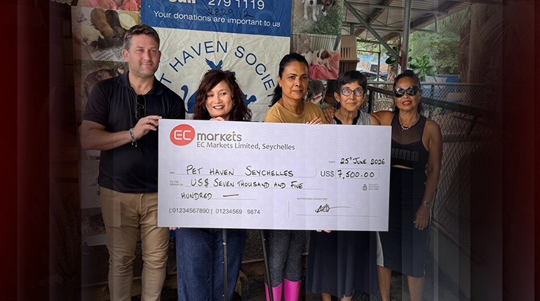 EC Markets donates $7,500 to Seychelles Pet Haven Society in support of vulnerable dogs.