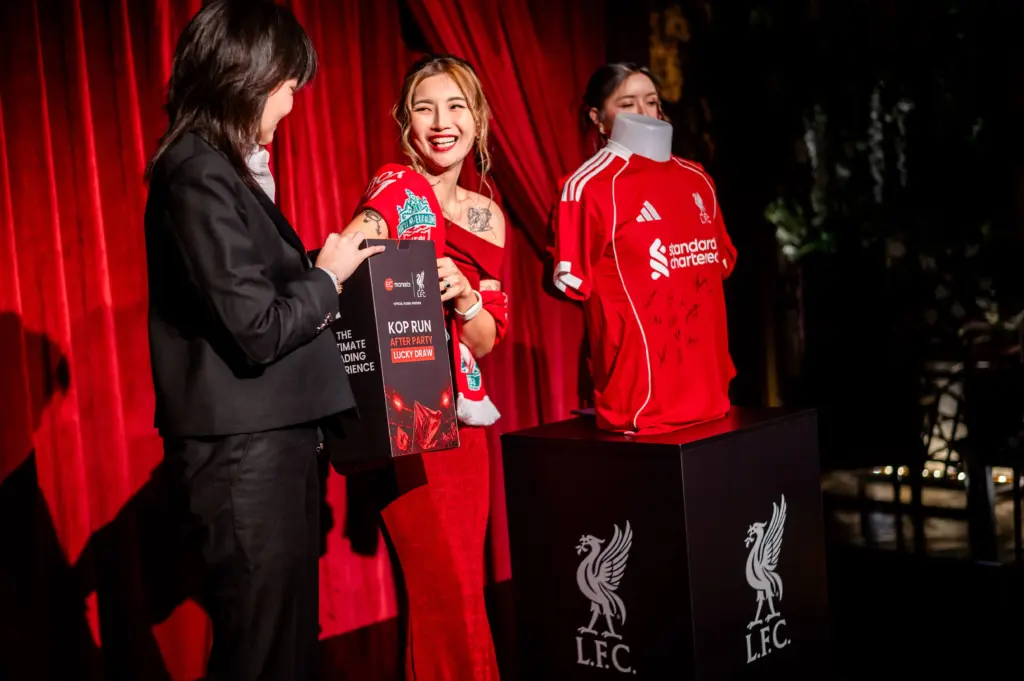 Liverpool FC prize draw during the EC Markets KOP Run After Party